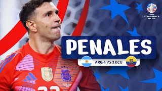 ARGENTINAECUADOR  PENALES  CONMEBOL COPA AMÉRICA USA 2024™ [upl. by Sekoorb126]