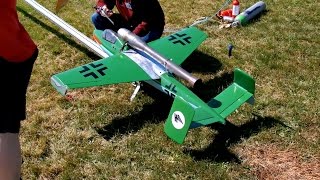 STUNNING RC HEINKEL HE162 PULSO JET FAST AND LOUD FLIGHT DEMONSTRATION [upl. by Aneahs]