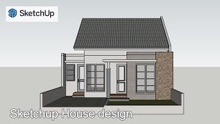 Sketchup for beginner  Make a House design on 9 x 16 meter lot area [upl. by Nananne]