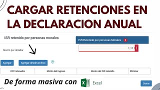 Cargar Retenciones en la Declaración Anual  Personas Físicas [upl. by Malilliw896]