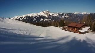 Dorfgastein  Großarl Piste D2 Grabnerabfahrt  Piste D1a Fulseck  Gipfelexpress [upl. by Ellga]