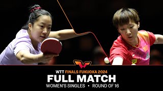 FULL MATCH  Shin Yubin vs Wang Manyu  WS R16  WTTFukuoka 2024 [upl. by Edmon]