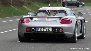 BEST of Porsche Carrera GT  LOUD Revs Accelerating amp More [upl. by Solita579]