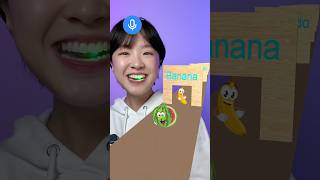 English Test with flashing mouthpiece 🥕🍎🍉🍊 fruitchallenge [upl. by Arbed196]