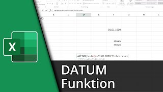 Excel Datum Funktion  DATUM ✅ Tutorial [upl. by Seta]