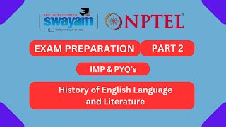 History Of English Language And Literature Part 2  NPTEL Exam Series  MYSWAYAM  MySwayam nptel [upl. by Papke]