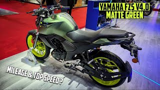 New Model Yamaha FZs V4 Matte Green Colour Detail Walkaround  2024 FZS OnRoad Price [upl. by Enelloc]