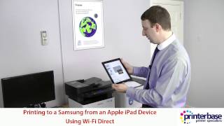 Printing from Apple iPad iPhone iPod Touch to a Samsung Printer via WiFi Direct [upl. by Enirolf]