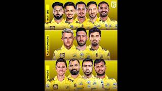 IPL csk team ⚾ 2025 💯🏏 ipl shorts cricket shortvideo [upl. by Ahsuas]