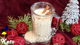 Creamy Eggnog Recipe cooked  Sugar Free Keto Eggnog Recipe [upl. by Letnoj]