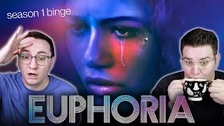 WE BINGED EUPHORIA REACTION FIRST TIME WATCHING SEASON 1 [upl. by Hannala]