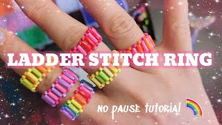 DIY Simple Beaded Ring🔥  No Pause Tutorial  Beginners Friendly beadedjewelry tutorial diy [upl. by Salakcin]