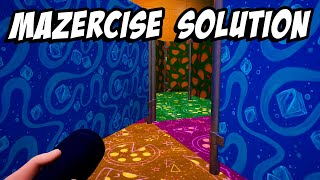 Easy Mazercise Solution  FNAF Security Breach 2023 Updated [upl. by Narmak809]