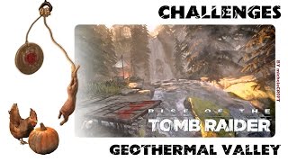 RISE OF THE TOMB RAIDER 100 Walkthrough  Geothermal Valley Challenges [upl. by Haras753]