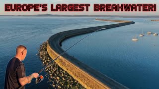 I FISHED EUROPES LARGEST BREAKWATER  Holyhead North Wales sea fishing uk [upl. by Golightly]