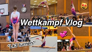 Wettkampf Vlog💞 Lk 3 Einzelwettkampf turnen🥈 kathie [upl. by Riella981]