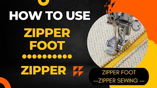 How to use Zipper Foot  Usha Janome Sewing Machine  How to Attach Zip in Usha Janome  Zipper [upl. by Ocirderf]