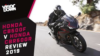 Honda CBR500R v Honda CB500F Review 2019 [upl. by Cresida]