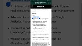 Deloitte hiring 2024  Deloitte off campus  Job for graduates  Freshers job deloitte job [upl. by Ailam]