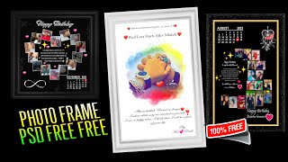 psd free 2024  psd photo frame  frame psd free  new psd free ysdigitalak477 [upl. by Iniffit435]