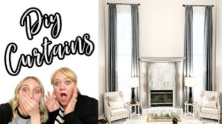 EASY DIY CURTAINS  ROD POCKETPLEATED CURTAINS [upl. by Hannahc]