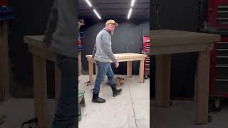 How To Attach Caster Wheels To A WorkBench woodshop carpentry diy woodmaker woodwork [upl. by Kirimia]