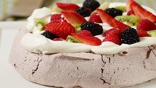 Chocolate Pavlova Recipe Demonstration  Joyofbakingcom [upl. by Allicirp296]