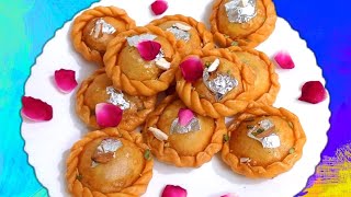 चासनी वाली रसभरी चंद्रकला गुजिया रेसिपी Holi special Chandrakala recipeRasbhari gujiyaRs kitchen [upl. by Shanly]