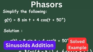 Phasors Problems  phasor algebra in ac circuits  phasor analysis of ac circuits [upl. by Bokaj]