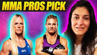 MMA Pros Pick ✅Holly Holm vs Kayla Harrison 👊UFC 300 [upl. by Thurnau]