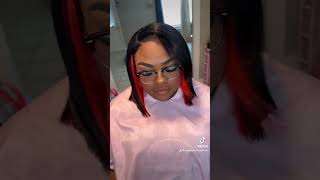 PEEKABOO RED CLOSURE SEW IN😍 FOR THE SEXXY RED CONCERT ❤️🖤❤️🖤❤️ [upl. by Malchy]