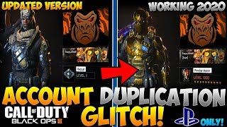 BO3 ACCOUNT DUPLICATION GLITCH WORKING 2020 UPDATED VERSION DUPLICATE ANY ACCOUNT ON BLACK OPS 3 [upl. by Eleonore]