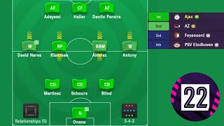 343 130 goals tactic with Ajax  Football Manager Mobile 22 [upl. by Yenar]