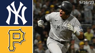 New York Yankees  Pittsburgh Pirates  Game Highlights  91623 [upl. by Ehcor565]