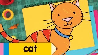 How to Draw A Cat  Easy Drawing Lesson for Kids  Step By Step [upl. by Calendra]