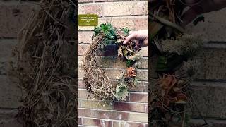 Using garden weeds and scraps to make an autumn wreath Is this going to work 😅 [upl. by Asikal]