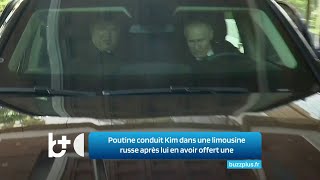 Poutine conduit Kim dans une limousine russe après lui en avoir offert une [upl. by Wilone963]