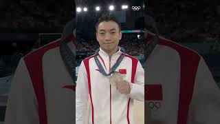 Liu Yang secured gold in the mens rings at Paris2024 [upl. by Goines]