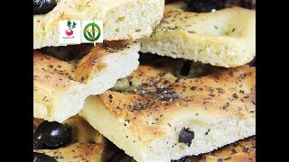 FOCACCIA ALLE OLIVE 30 MINUTI Istantanea ricetta italiana Focaccia veloce ricetta facile focaccia [upl. by Buddy197]