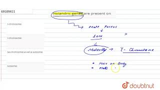 Holandric genes are present on [upl. by Enitsua]