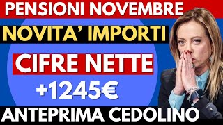 PENSIONI NOVEMBRE 2024 NOVITA CEDOLINO IMPORTANTE 📈 IMPORTI BONUS DATE INVALIDI E PAGAMENTI [upl. by Wrench]