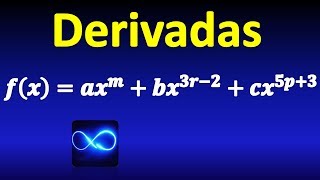 Derivada de función con coeficientes a b c y exponentes con m r p [upl. by Tabbatha]