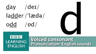 English Pronunciation 👄 Voiced Consonant  d  odd’ did and ladder [upl. by Freudberg393]