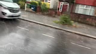 Heavy Sleet showers in London I Sleet shower  London  Fouzia vlog Uk [upl. by Elleina187]