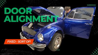 Fixing Super Beetle body amp DOOR ALIGNMENT  sort of [upl. by Odranoel952]