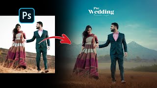 PHOTOSHOP TUTORIALPreWedding Photo Editing [upl. by Evered]