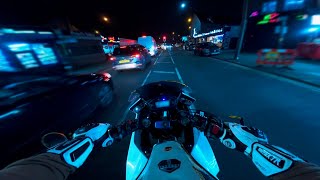 LITTLE BROTHER as passenger 🙆‍♂️  CHILL NIGHT RIDE  CBR 4K [upl. by Nwahsav]