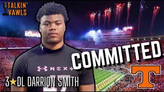 Darrion Smith COMMITS to TENNESSEE  Vol Football Recruiting [upl. by Sturdivant360]