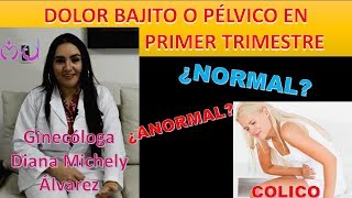 DOLOR PELVICO o DOLOR BAJITO en PRIMER TRIMESTRE POR GINECOLOGA DIANA ALVAREZ [upl. by Raynah472]