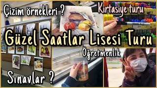 ART VLOG  Güzel Sanatlar Lisesi Turu  Kırtasiye  Yolculuk [upl. by Lesko]